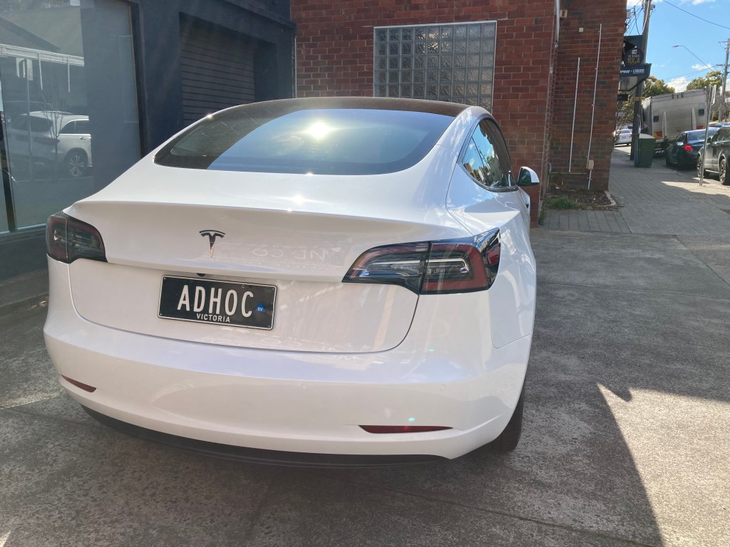 The new Agile Electronics company car, a Tesla Model 3
